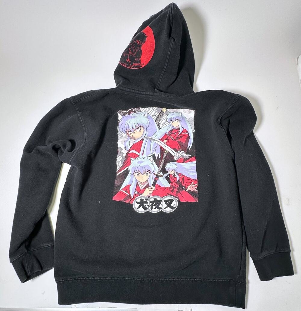 Hypland x Inuyasha Hoodie Men's M Black Anime Graphic Pullover Official Collab